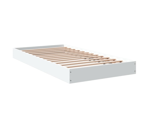 Estructura de cama madera de ingeniería blanca 100x200 cm