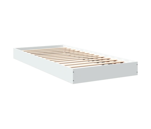 Estructura de cama madera de ingeniería blanca 90x200 cm