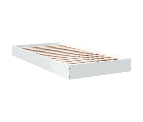 Estructura de cama madera de ingeniería blanca 90x200 cm