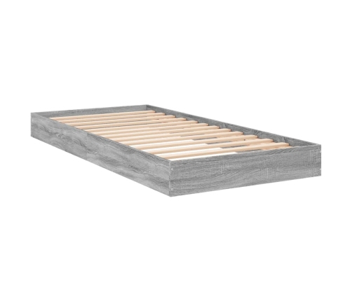 Estructura de cama madera de ingeniería gris Sonoma 90x200 cm