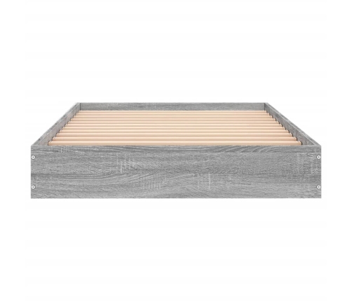 Estructura de cama madera de ingeniería gris Sonoma 90x200 cm