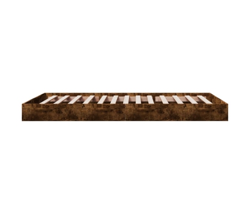 Estructura de cama sin colchón madera roble ahumado 90x190 cm