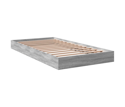 Estructura de cama madera de ingeniería gris Sonoma 90x190 cm