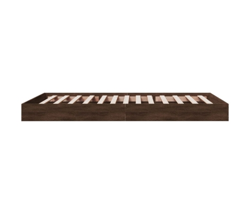 Estructura de cama sin colchón madera marrón roble 90x190 cm