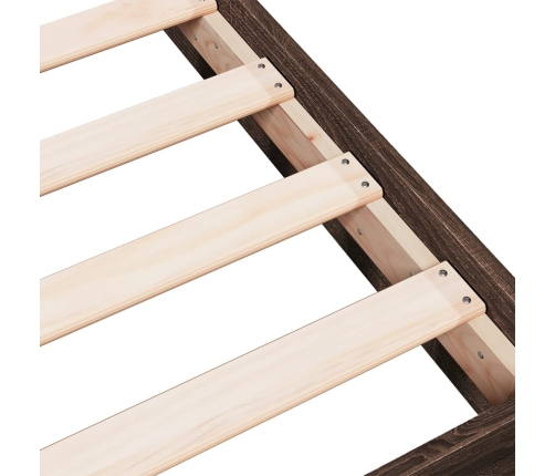 Estructura de cama sin colchón madera marrón roble 90x190 cm
