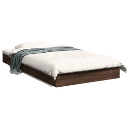 Estructura de cama sin colchón madera marrón roble 90x190 cm