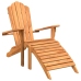 Silla de jardín Adirondack con reposapiés madera maciza teca