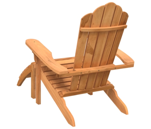 Silla de jardín Adirondack con reposapiés madera maciza teca