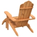 Silla de jardín Adirondack con reposapiés madera maciza teca