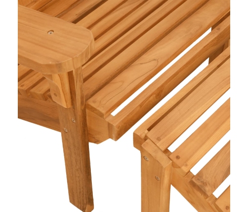 Silla de jardín Adirondack con reposapiés madera maciza teca