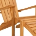 Silla de jardín Adirondack con reposapiés madera maciza teca