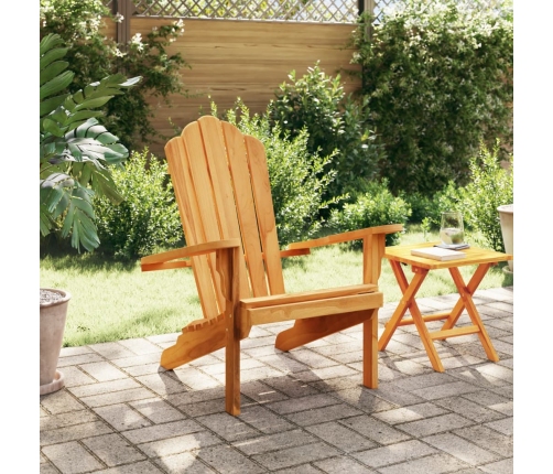 Silla de jardín Adirondack madera maciza teca 77x78x95 cm