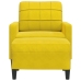 Sillón con taburete terciopelo amarillo 60 cm