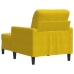 Sillón con taburete terciopelo amarillo 60 cm