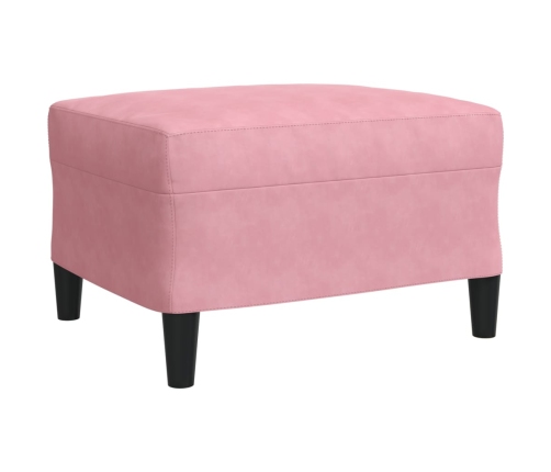 Juego de sofás con cojines 3 piezas terciopelo rosa