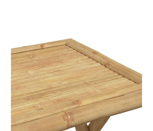 Juego de mesa y sillas de jardín 3 piezas bambú