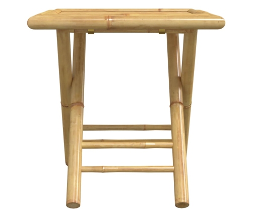 Juego de mesa y sillas de jardín 3 piezas bambú