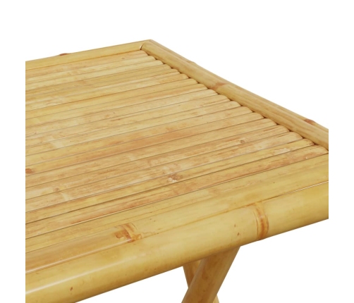 Juego de mesa y sillas de jardín 3 piezas bambú