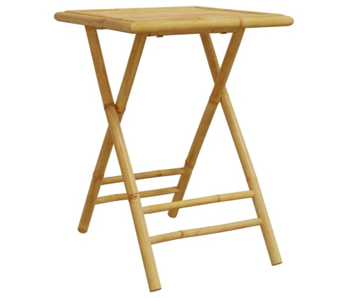 Juego de mesa y sillas de jardín 3 piezas bambú