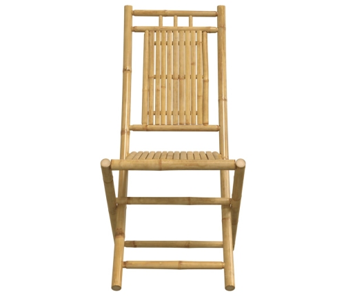 Juego de mesa y sillas de jardín 3 piezas bambú