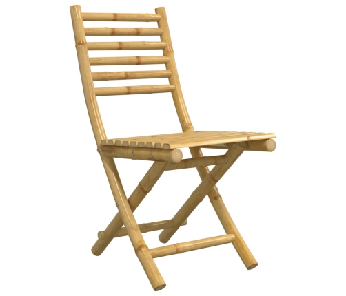 Juego de mesa y sillas de jardín 3 piezas bambú