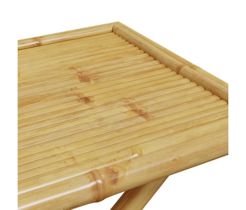 Juego de comedor de jardín 5 piezas bambú