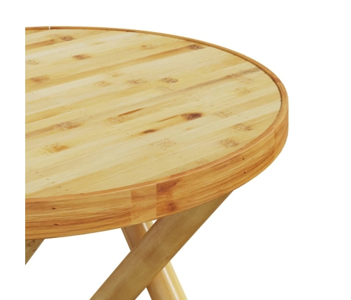 Juego de mesa y sillas de jardín 3 piezas bambú