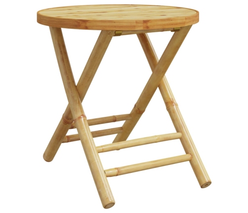 Juego de mesa y sillas de jardín 3 piezas bambú