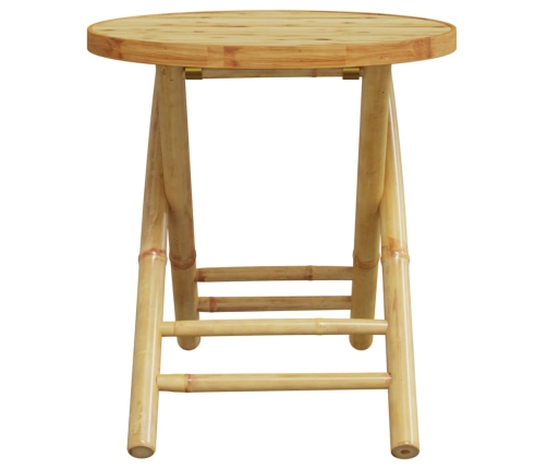 Juego de mesa y sillas de jardín 3 piezas bambú