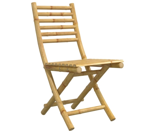 Juego de mesa y sillas de jardín 3 piezas bambú