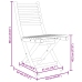 Juego de mesa y sillas de jardín 3 piezas bambú