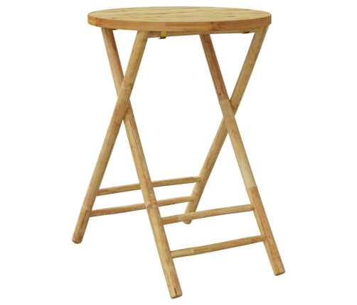 Juego de mesa y sillas de jardín 3 piezas bambú