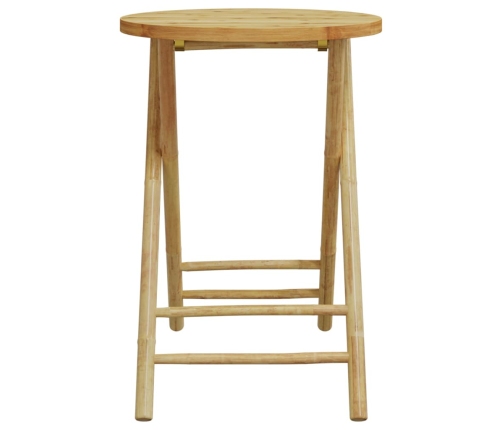 Juego de mesa y sillas de jardín 3 piezas bambú