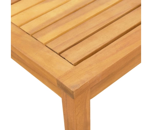 vidaXL Tumbonas 2 uds con mesa madera maciza acacia y textileno crema