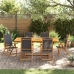 Juego comedor de jardín 7 pzas madera maciza acacia y textileno