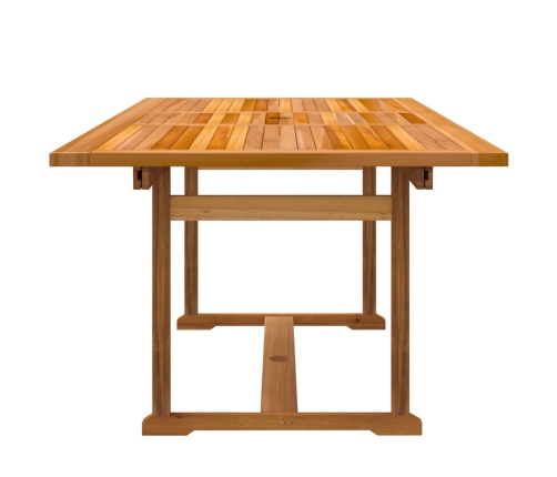 Juego comedor de jardín 7 pzas madera maciza acacia y textileno
