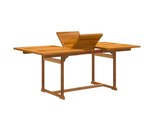 Juego comedor de jardín 7 pzas madera maciza acacia y textileno