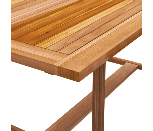 Juego comedor de jardín 7 pzas madera maciza acacia y textileno