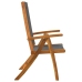 Juego comedor de jardín 7 pzas madera maciza acacia y textileno