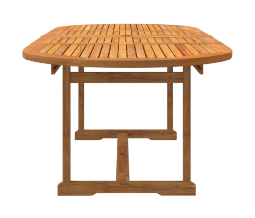 Juego comedor de jardín 9 pzas madera maciza acacia y textileno