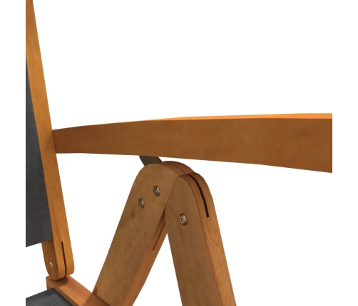 Juego comedor de jardín 5 pzas madera maciza acacia y textileno