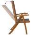 Juego comedor de jardín 5 pzas madera maciza acacia y textileno