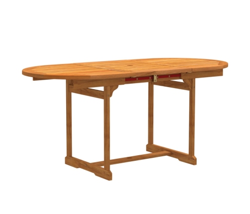 Juego comedor de jardín 7 pzas madera maciza acacia y textileno