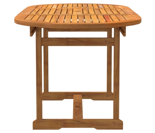 Juego comedor de jardín 7 pzas madera maciza acacia y textileno