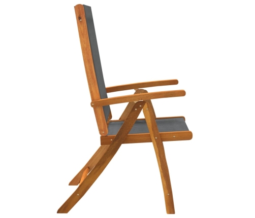Juego comedor de jardín 7 pzas madera maciza acacia y textileno