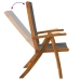 Juego comedor de jardín 7 pzas madera maciza acacia y textileno