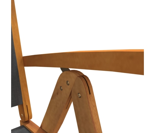 Juego comedor de jardín 5 pzas madera maciza acacia y textileno