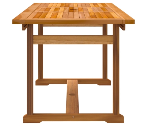 Juego comedor de jardín 5 pzas madera maciza acacia y textileno