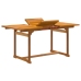Juego comedor de jardín 5 pzas madera maciza acacia y textileno