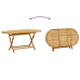 Juego comedor de jardín 7 pzas madera maciza acacia y textileno